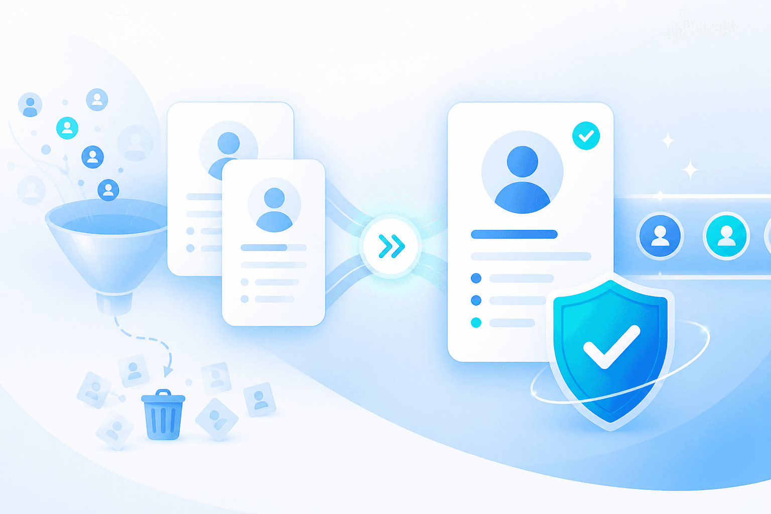 Duplicate lead records merging into one clean pipeline